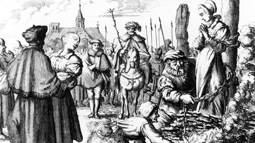 Historical illustration of the witch burnings