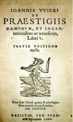 Title page of De Praestigiis Daemonum by Johann Weyer