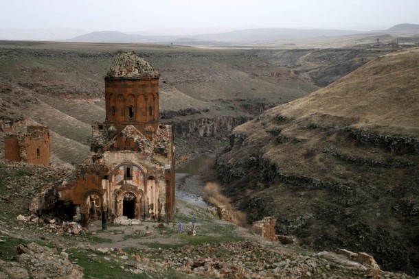 Ruins of the medieval Armenian city of Ani, near Kars, Turkey