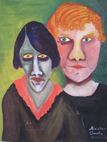 Ladies of the Liberal Club, watercolor by Aleister Crowley, 1918