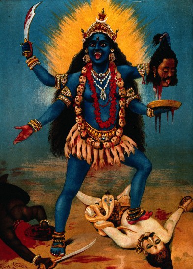 Kali, painting by Raja Ravi Varma