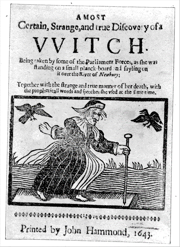 Historical woodcut illustration of witchcraft