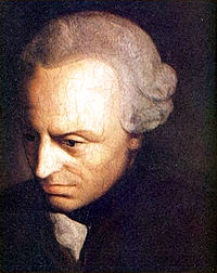 Painted portrait of Immanuel Kant