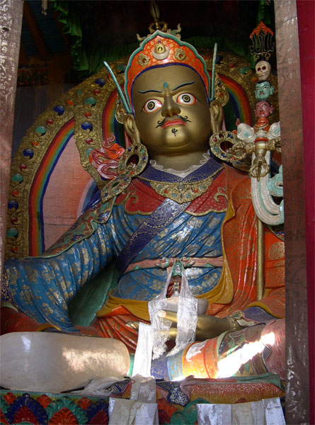 Statue of Padmasambhava at Hemis Monastery, Ladakh