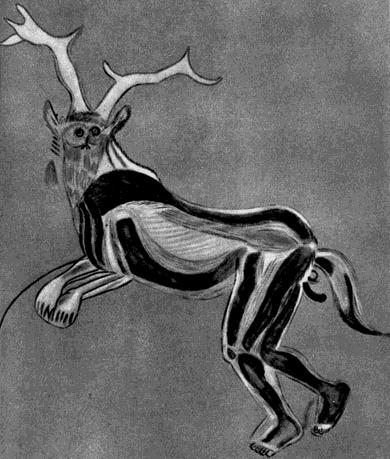 The Sorcerer, a cave painting from Les Trois Frères, France